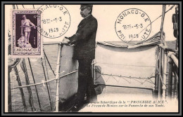 57164 N°328 Statue Du Prince Albert 1er I 5/3/1949 Fdc Monaco Carte Maximum Pricesse Alice Campagne Scientifique Ship - Maximum Cards