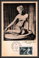 57154 N°314 Sculpteur Bosio La Nymphe De Salmacis Fdc 12/7/1948 Monaco Carte Maximum (card) édition Tirage 250 - Maximumkarten (MC)