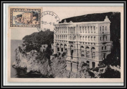 57143 N°326 Musée Océanographique 5/3/1949 Fdc Monaco Carte Maximum (card) édition Tirage 250 - Cartoline Maximum