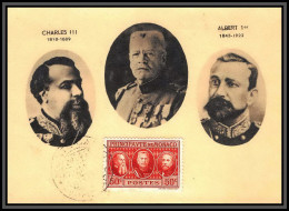 57130 N°111 Charles III Louis II Et Albert 1 Monaco 1938 Carte Maximum (card) édition Hors Commerce - Cartes-Maximum (CM)