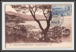 57138 N°296 Roosevelt Palais Princier 26/6/1947 Monaco Carte Maximum Collection Lemaire Levy - Maximumkarten (MC)