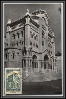 57124 N°255 Cathédrale De Monaco église Church 1959 Carte Maximum (card) édition Garnier - Cartes-Maximum (CM)