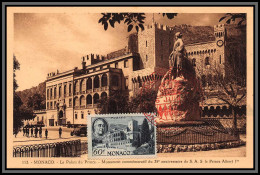 57137 N°297 Roosevelt Palais Princier 26/6/1947 Monaco Carte Maximum Collection Lemaire Cigogne - Maximumkaarten