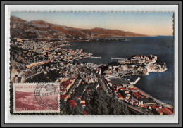 57117 N°256 Vue Générale De La Principauté 1952 Monaco Carte Maximum (card) édition Gilletta COULEUR - Maximum Cards