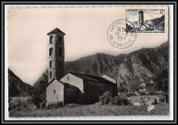 57079 N°145 Clocher De Sainte-Coloma 1957 Andorre Andorra Carte Maximum (card) édition Cap  - Cartas Máxima