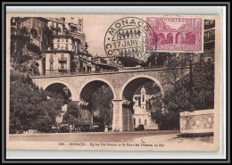 57101 N°96 Viaduc De Sainte Dévote Pont Bridge 1938 Monaco Carte Maximum (card) Collection Lemaire La Cigogne - Cartoline Maximum