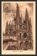 57036 N°568 Burgos Cathedrale église Church Catedral 5/4/1938 Espagne Spain Espana Carte Maximum (card) Arribas - Maximumkarten