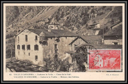 57076 N°105 La Maison Des Vallées 1947 Andorre Andorra Carte Maximum (card) édition Claverol - Maximumkaarten