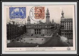 57033 Bienfaisance N°1 Hotel Des Poste Barcelona Correos 1931 Espagne Spain Espana Carte Maximum (card) édition - Cartes Maximum