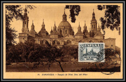 57038 N°570 Szaragoza Templo Del Pilar Saragosse 1937 Espagne Spain Espana Carte Maximum (card) édition Arribas - Maximum Cards