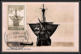 57031 N°443 Cristobal Colón 1930 Christophe Colomb Colombo Columbus Espagne Espana Carte Maximum Collection Lemaire - Maximum Cards