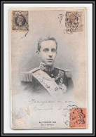 57014 N°175 Alfonso XIII El Rey Alphonse 13 Espagne Espana Ambulant Convoyeur 1906 Carte Maximum Lemaire école Saumur - Maximum Cards