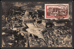 57009 Espresso N°3 Basilique San Pietro église Church 1931 Vatican Vaticane Vaticano Carte Maximum édition Verdesi - Covers & Documents