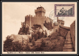 57002 N°187 Castelo Chateau Castle Interno Delle Torre 1940 San Marino San Marin Italia Carte Maximum édition Reffi - Lettres & Documents