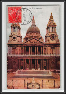 56968 N°274 Cathedrale St Paul London 1949 New Zelande Nouvelle Zélande Carte Maximum (card) Photochrom Church - Lettres & Documents