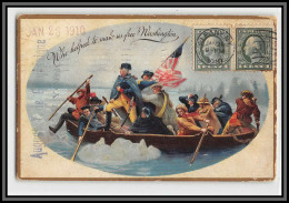 56953 N°167 Franklin états Unis Us Usa Carte Postale Who Helped To Make Us Free Washington 26/10/1910 New York Paris - Cartas & Documentos