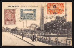 56910 N°644/646/600 Mosque 1922 Turquie Turkey Ottomanes Carte Postale Constantinople Hypodrome Top Affranchissement - Storia Postale