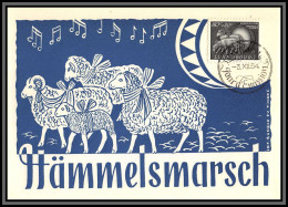 56843 N°485 Belier Mouton Ram Sheep Luxembourg Carte Maximum (card) Fdc édition Fdc édition 1954 - Maximumkaarten
