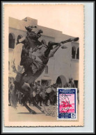 56796 N°456 Courrier à Cheval Horse 25e Aniversario 1954 Maroc Espagnol Marruecos Carte Maximum (card) Fdc édition Maxes - Maroc Espagnol