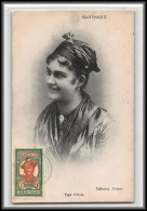 56806 N°64 Martiniquaise Type Créole 1912 Martinique Carte Maximum (card) Collection Vatran - Lettres & Documents