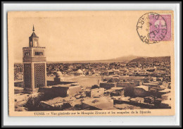 56801 N°128 La Grande Mosquée De Tunis Mosque Tunisie 1935 Carte Maximum (card) Vue Générale Zitouna - Lettres & Documents