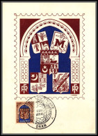 56765 N°256 Blason Armoirie Oran 1950 Journée Du Timbre Algérie Carte Maximum (card) édition Beaux Arts - Maximum Cards