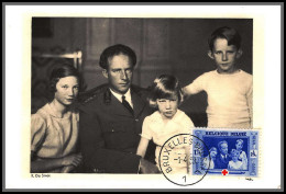56734 N°501 Leopold 2 Et Ses Enfants 1/4/1939 Croix Rouge Red Cross Belgique Carte Maximum (card) Fdc édition LAB - 1934-1951
