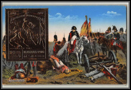 56646 N°276 A Manama 1970 Napoléon Waterloo 1815 Demi Bataillon Bonaparte OR Gold Stamps Carte Maximum (card) - Napoleon