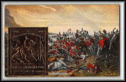 56640 N°276 A Manama 1970 Waterloo 1815 Cavalerie Francaise Napoléon Bonaparte OR Gold Stamps Carte Maximum (card) - Napoléon