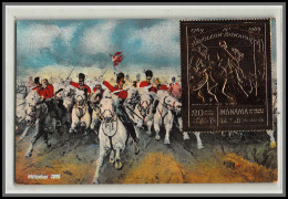 56632 N°276 A Manama 1970 Waterloo 1815 Cavalerie Napoléon Bonaparte OR Gold Stamps Carte Maximum (card) - Manama