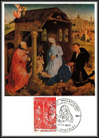 56617 N°1874 Van Der Weyden L'adoration 1976 Belgique Belgium Tableau (Painting) Carte Maximum (card) - Religie