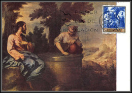 56626 N°1567 Alonso Cano Jesus Journée Du Timbre 1969 Espagne Espana Spain Tableau (Painting) Carte Maximum (card) - Autres & Non Classés