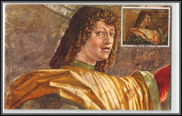 56609 N°734 Donato Lazzari L'homme A La Hallebarde 1969 San Marino San Marin Tableau (Painting) Carte Maximum (card) - Altri & Non Classificati