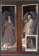56605 N°1063 Ange Scillian Natale 1982 San Marino San Marin Tableau (Painting) Carte Maximum (card) - Religie