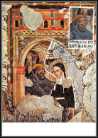 56603 N°1004 Benoit De Nurcie Bénédictains 1980 San Marino San Marin Tableau (Painting) Carte Maximum (card) - Religious
