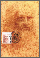 56598 N°1073 De Vinci Da Vinci 1983 Autoportrait San Marino San Marin Tableau (Painting) Carte Maximum (card) - Sonstige & Ohne Zuordnung