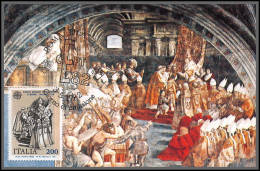 56602 N°1530 Europa Raphael Raffaello Sanzio 1982 Italia Italie Italy Tableau (Painting) Carte Maximum (card) - Religie