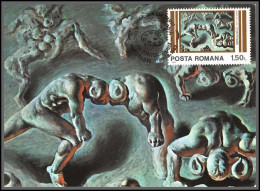 56592 N°3401 Contraires Sabin BALASA 1982 Posta Romana Roumanie Romania Tableau (Painting) Carte Maximum (card) - Autres & Non Classés