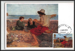 56588 Mi N°59 The Boyhood John Everett Millais 1971 Jersey Tableau (Painting) Carte Maximum (card) - Other & Unclassified