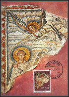56571 N°1394 St Demetrius Between Angels 1980 Thessaloniki Grèce Greece Tableau (Painting) Carte Maximum (card) - Religie