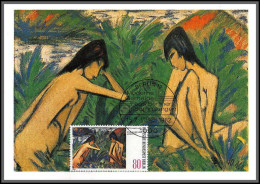 56561 N°640 Otto Mueller Nus Nude Naked 1982 Berlin Allemagne Germany Tableau (Painting) Carte Maximum (card) - Modern