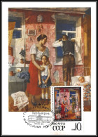 56552 N°3448 Petrov Vodkin Alarm 1968 Cccp Urss Russia Russie Tableau (Painting) Carte Maximum (card) - Other & Unclassified