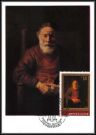 56546 Bloc N°161 Portrait De Vieillard Rembrandt 1983 Cccp Urss Russia Russie Tableau (Painting) Carte Maximum (card) - Autres & Non Classés
