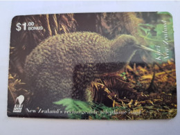 NEW ZEALAND PREPAID  $ 1,00 BONUS / NEW ZEALAND KIWI  CARD / KIWI/ BIRD       / Fine Used    **16750** - Nuova Zelanda