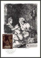 56528 Rembrandt La Sacra Familia Noel Christmas 1981 Aitutaki Tableau (Painting) Carte Maximum (card) - Religious