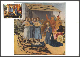 56525 Piero Della Francesca La Nativité Nativity 1969 Malawi Tableau (Painting) Carte Maximum (card) - Religious