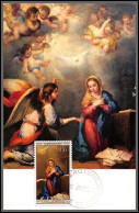 56522 Murillo L'annonciation Noel Christmas 1975 Cook Islands Tableau (Painting) Carte Maximum (card) édition Offo - Religie
