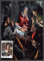 56517 El Greo L'adoration Des Bergers Noel Christmas 1975 Antigua Tableau (Painting) Carte Maximum (card) édition Prado - Religie