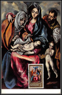 56512 El Greco The Holy Family Noel Christmas 1978 New Zeland Nouvelle Zelande Tableau Painting Carte Maximum Offo - Religieux