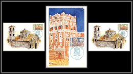 56450 Unesco N°79/81 Lalibela Ethiopie Sanaa Yemen Kotor Jugoslavia 1984 France Carte Maximum (card) Fdc édition Cef - UNESCO